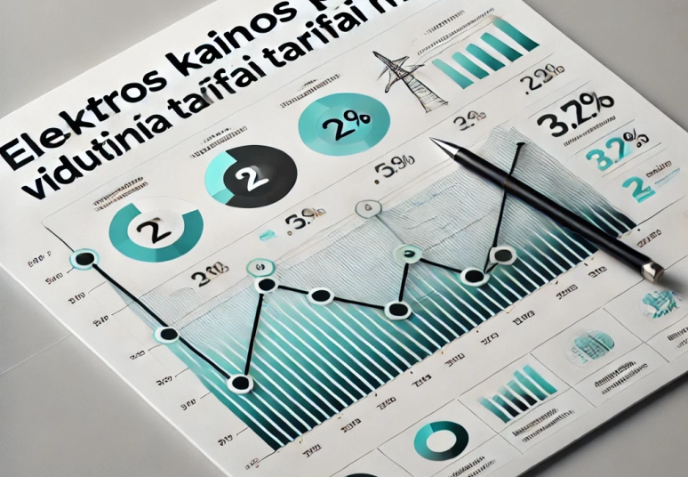   Elektros kainos planų vidutiniai tarifai mažėjo